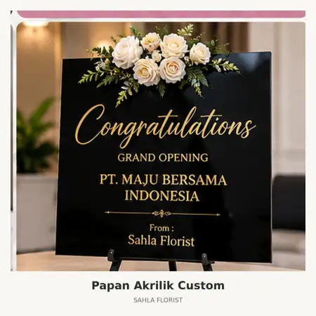Papan Bunga Akrilik Pahandut